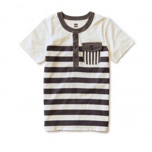 Tea Collection Striped Pocket Henley.  Size 2T